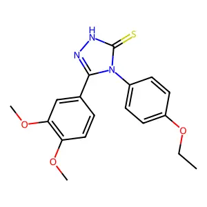 3-(3,4-dimethoxyphenyl)-4-(4-ethoxyphenyl)-4,5-dihydro-1H-1,2,4-triazole-5-thione structure