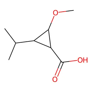 2-Methoxy-3-(propan-2-yl)cyclopropane-1-carboxylic acid structure