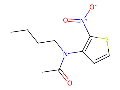 Acetamide, N-butyl-N-(2-nitro-3-thienyl)- structure