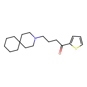 1-Butanone, 4-(3-azaspiro(5.5)undec-3-yl)-1-(2-thienyl)- structure