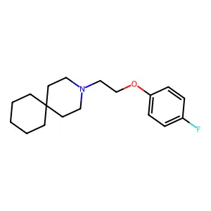3-Azaspiro(5.5)undecane, 3-(2-(p-fluorophenoxy)ethyl)- structure