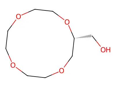 [(2R)-1,4,7,10-tetraoxacyclododec-2-yl]methanol structure
