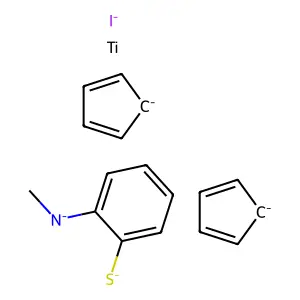 Titanocene(o-CH3NHSPh)I structure