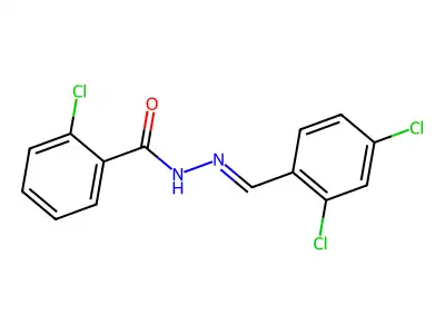 2-chloro-N'-(2,4-dichlorobenzylidene)benzohydrazide structure