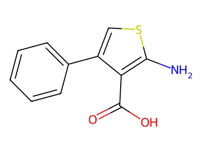 2-Amino-4-phenylthiophene-3-carboxylic acid structure