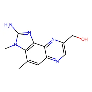 2-Amino-3,4-dimethyl-3H-imidazo(4,5-f)quinoxaline-8-methanol structure