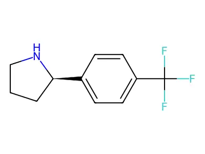 2-[4-(Trifluoromethyl)phenyl]pyrrolidine structure