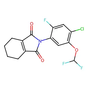 2-(4-Chloro-5-(difluoromethoxy)-2-fluorophenyl)-4,5,6,7-tetrahydroisoindole-1,3-dione structure