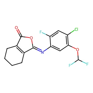 3-(4-Chloro-5-(difluoromethoxy)-2-fluorophenyl)imino-4,5,6,7-tetrahydro-2-benzofuran-1-one structure