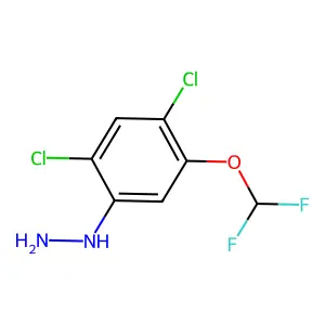 (2,4-Dichloro-5-(difluoromethoxy)phenyl)hydrazine structure