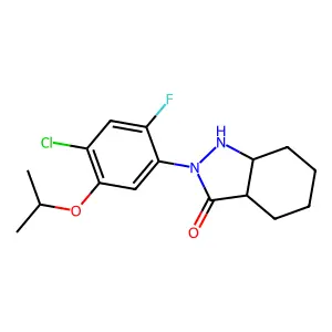 2-(4-Chloro-2-fluoro-5-propan-2-yloxyphenyl)-3a,4,5,6,7,7a-hexahydro-1H-indazol-3-one structure
