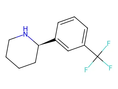 (R)-2-(3-(Trifluoromethyl)phenyl)piperidine structure