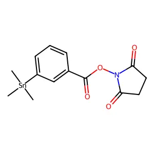N-Succinimidyl 3-(trimethylstannyl)benzoate structure