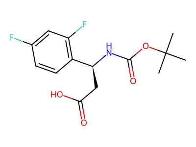 3-(((Tert-butoxy)carbonyl)amino)-3-(2,4-difluorophenyl)propanoic acid structure