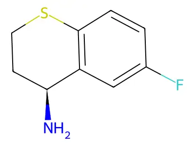 (4S)-6-fluoro-3,4-dihydro-2H-1-benzothiopyran-4-amine structure