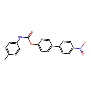[4-(4-nitrophenyl)phenyl] N-(4-methylphenyl)carbamate structure