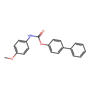 (4-phenylphenyl) N-(4-methoxyphenyl)carbamate structure