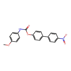 (4-(4-nitrophenyl)phenyl) N-(4-methoxyphenyl)carbamate structure