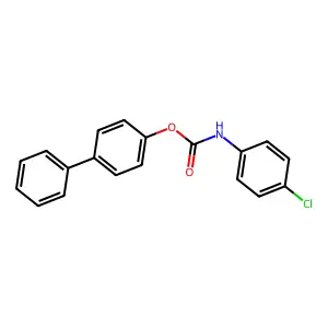 (4-Phenylphenyl) N-(4-chlorophenyl)carbamate structure
