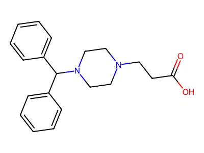3-(4-benzhydrylpiperazin-1-yl)propanoic Acid structure