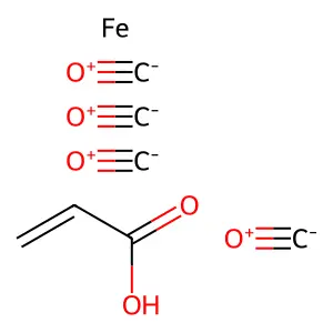 Iron, tetracarbonyl((2,3-eta2)-2-propenoic acid)- structure