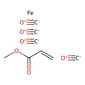 Iron, tetracarbonyl[(2,3-eta)-methyl-2-propenoate]- structure