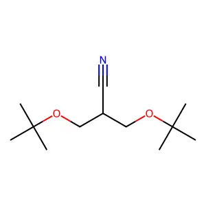 3-((2-Methylpropan-2-yl)oxy)-2-((2-methylpropan-2-yl)oxymethyl)propanenitrile structure