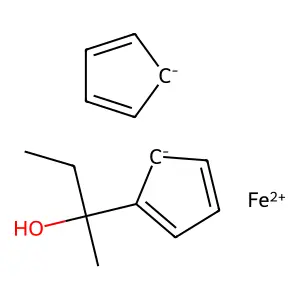 (1-Hydroxy-1-methylpropyl)ferrocene structure