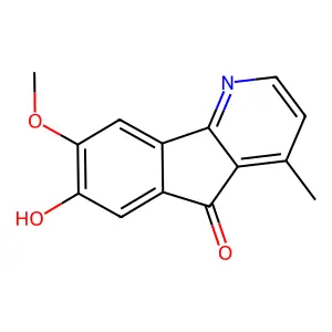 7-Hydroxy-8-methoxy-4-methyl-5H-indeno(1,2-b)pyridin-5-one structure