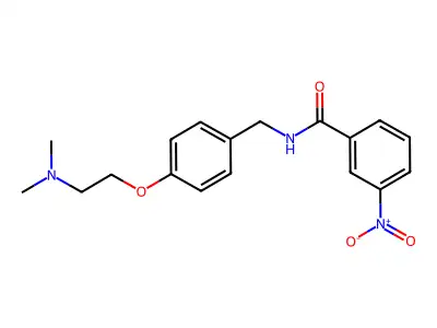 Benzamide, N-((4-(2-(dimethylamino)ethoxy)phenyl)methyl)-3-nitro- structure