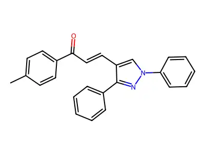 3-(1,3-diphenyl-1H-pyrazol-4-yl)-1-(4-methylphenyl)-2-propen-1-one structure
