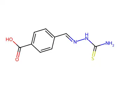 4-((2-(Aminothioxomethyl)hydrazinylidene)methyl)benzoic acid structure