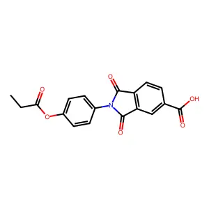1,3-dioxo-2-(4-propanoyloxyphenyl)isoindole-5-carboxylic Acid structure