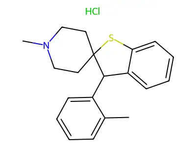 1'-Methyl-3-(o-tolyl)-spiro(benzo(b)thiophene-2(3H)-4'-piperidine) hydrochloride structure