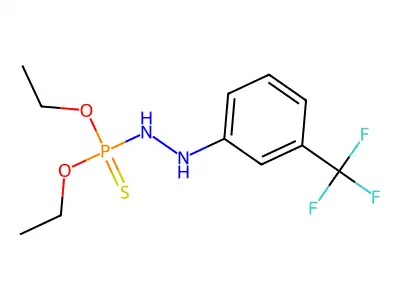 1-Diethoxyphosphinothioyl-2-[3-(trifluoromethyl)phenyl]hydrazine structure