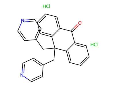10,10-Bis(4-pyridinylmethyl)-9(10H)-anthracenone structure