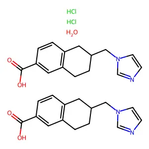 6-(imidazol-1-ylmethyl)-5,6,7,8-tetrahydronaphthalene-2-carboxylic Acid Hydrate Hydrochloride structure
