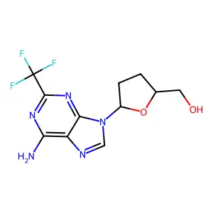 Adenosine, 2',3'-dideoxy-2-(trifluoromethyl)- structure