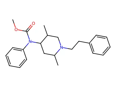 Methyl (2,5-dimethyl-1-(2-phenylethyl)-4-piperidinyl)phenylcarbamate structure