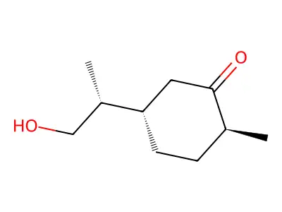 p-Menthan-2-one, 9-hydroxy-, (1R,4S)-(-)- structure