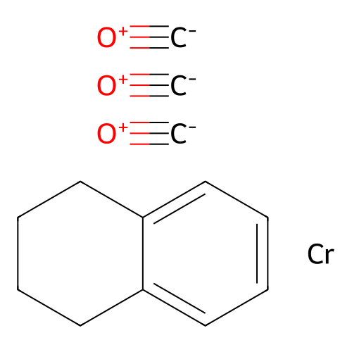 Tricarbonyl[(4a,5,6,7,8,8a-eta)-1,2,3,4-tetrahydronaphthalene]chromium structure