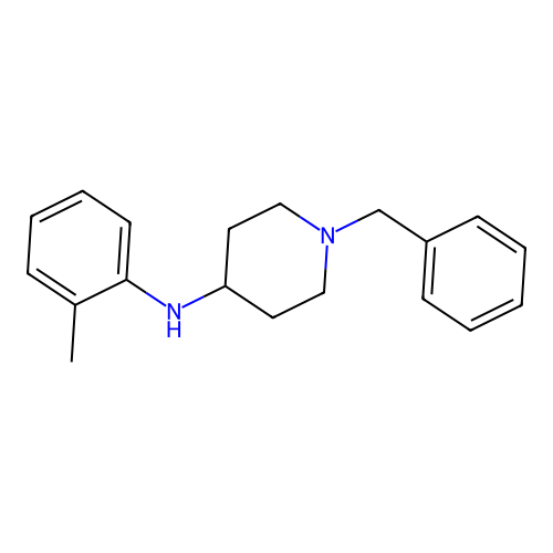1-benzyl-N-(2-methylphenyl)piperidin-4-amine structure