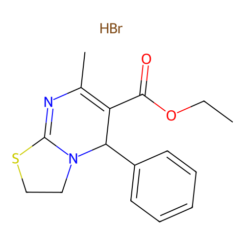 ethyl 7-methyl-5-phenyl-2H,3H,5H-[1,3]thiazolo[3,2-a]pyrimidine-6-carboxylate hydrobromide structure