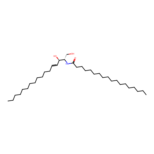 N-[(E,2S,3R)-1,3-dihydroxyheptadec-4-en-2-yl]octadecanamide structure