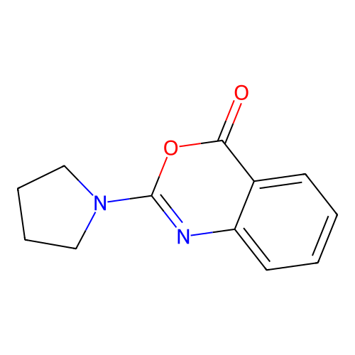 3,1-Benzoxazin-4-one, 2-(1-pyrrolidinyl)- structure