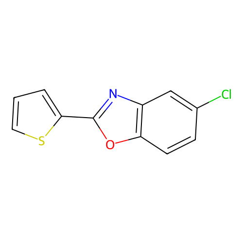 5-Chloro-2-(thiophen-2-yl)-1,3-benzoxazole structure