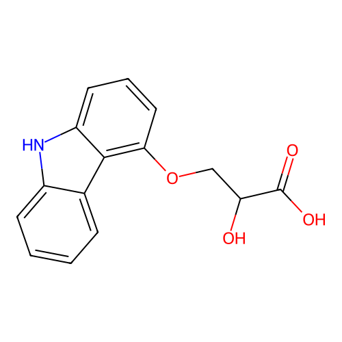 3-(9H-Carbazol-4-yloxy)-2-hydroxypropanoic acid structure