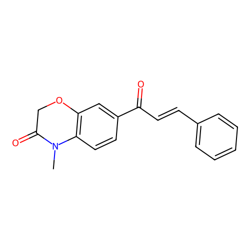 2H-1,4-Benzoxazin-3(4H)-one, 4-methyl-7-(1-oxo-3-phenyl-2-propenyl)-, (E)- structure