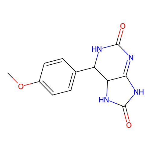 6-(4-Methoxyphenyl)-1,5,6,7-tetrahydropurine-2,8-dione structure