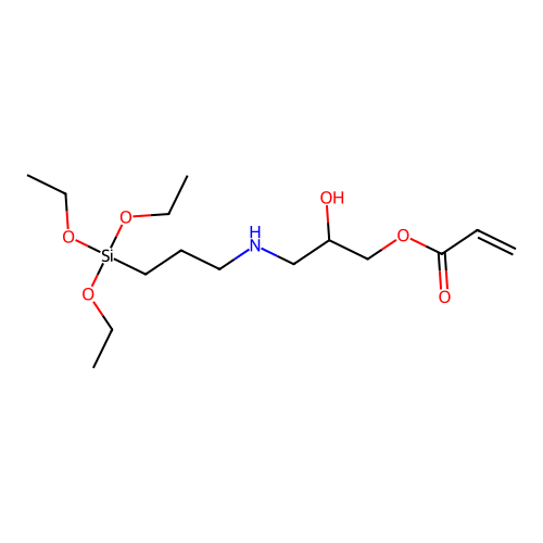 2-Hydroxy-3-((3-(triethoxysilyl)propyl)amino)propyl acrylate structure